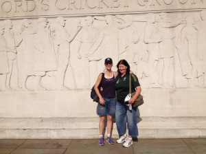 Mum and me outside Lords