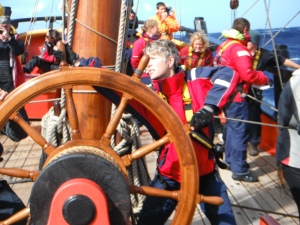 Helming on the Endeavour